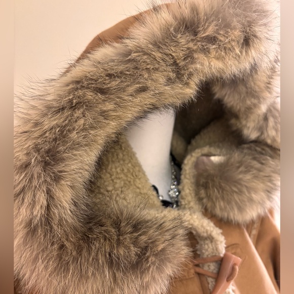 VINTAGE JONES NEW YORK SUEDE DUFFLE COAT - Picture 4 of 7